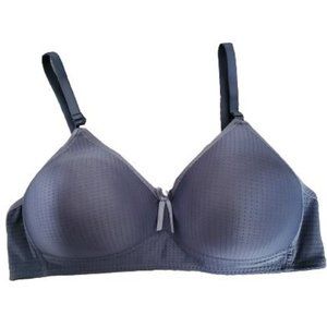 Paris Pink Women's Ribbon Accent Lightly Padded Bra Gray Size 38C